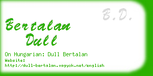 bertalan dull business card